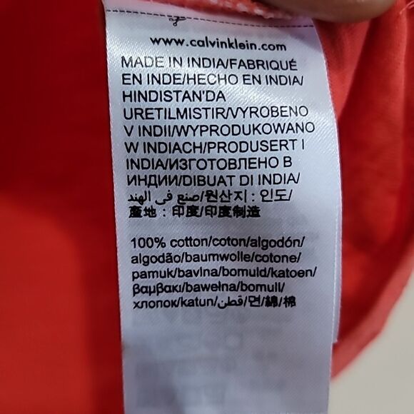 Calvin Klein Men's Orange Short-Sleeve T-shirt Sz Medium - Picture 7 of 7